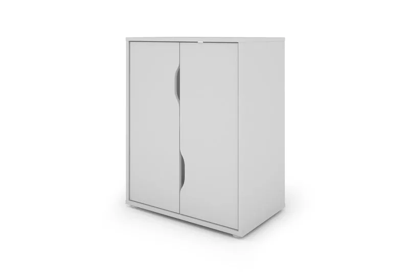 Aktenschrank BELFAST / mit viel Stauraum / 2 Türen / weiß oder anthazit / B 60, H 76,5, T 37 cm