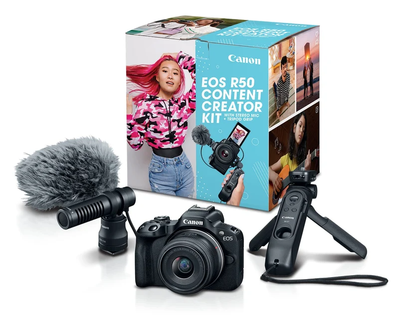 Canon EOS R50 Mirrorless RF-S18-45mm F4.5-6.3 is STM Lens Kit, 24.2 MP