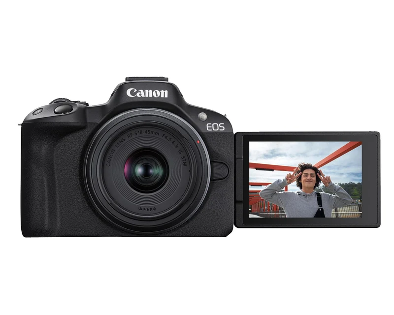 Canon EOS R50 Mirrorless RF-S18-45mm F4.5-6.3 is STM Lens Kit, 24.2 MP