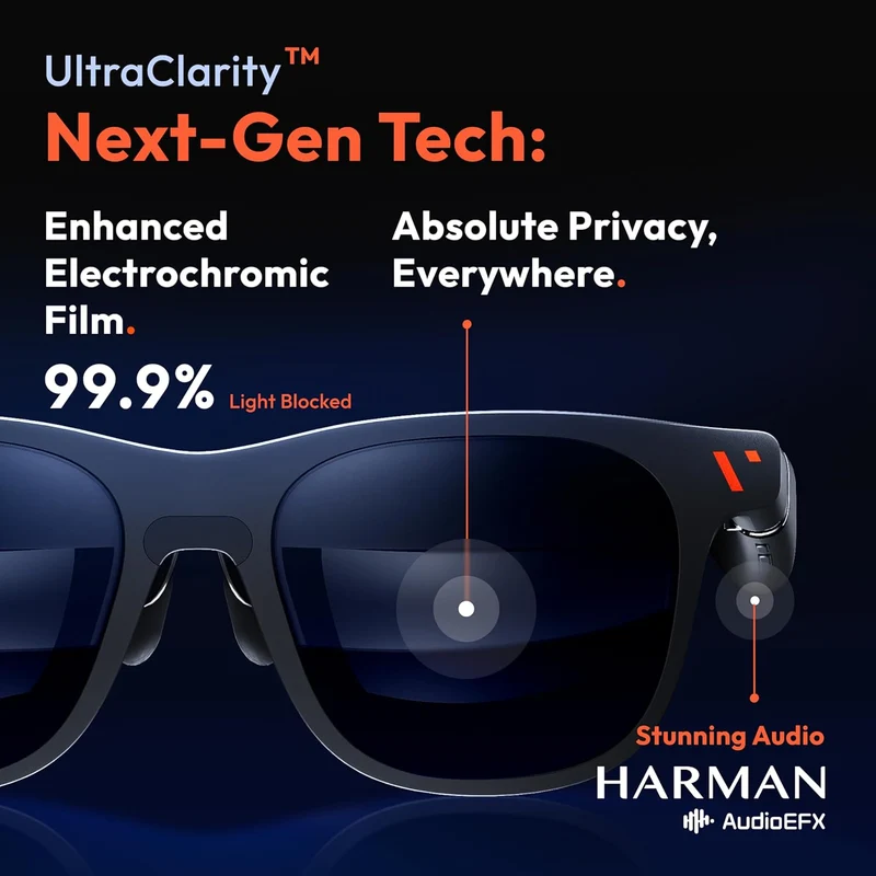 VITURE Pro XR/AR Glasses — 135" 120Hz 1000Nits UltraClarity Display, Harman Audio