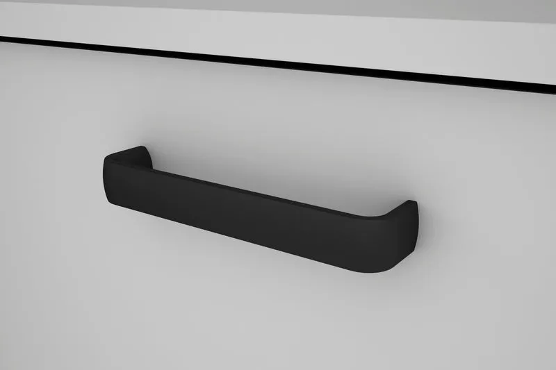 Sideboard FARO / Artisan Eiche (Eiche-Optik) oder weiß, Absetzung in schwarz / 1 Tür und 3 Schubkästen / verstellbare Einlegeböden / viel Stauraum / Kommode / Anrichte / Maße: B 140, H 84, T 40 cm