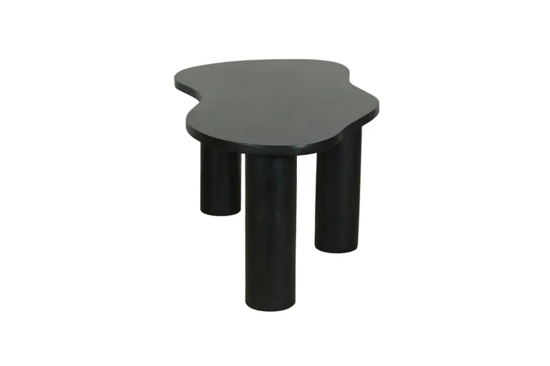 Couchtisch ETHAN / Tischplatte und Gestell in schwarz oder naturfarben (Akazie) / Wohnzimmertisch / Beistelltisch / Maße: B 110, H 45, T 55 cm