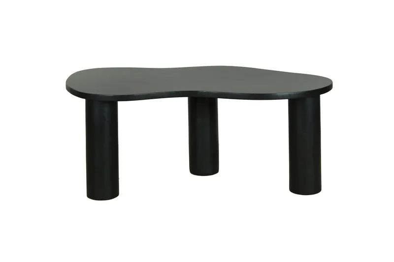 Couchtisch ETHAN / Tischplatte und Gestell in schwarz oder naturfarben (Akazie) / Wohnzimmertisch / Beistelltisch / Maße: B 110, H 45, T 55 cm