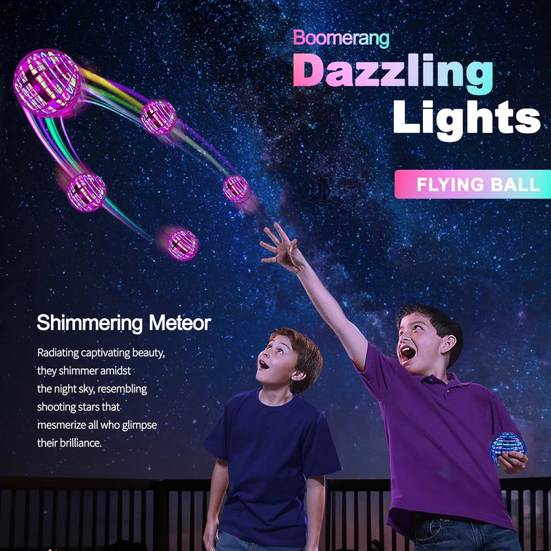 Flying Orb Ball (Blue, 2024 Upgraded) with Dazzling Lights