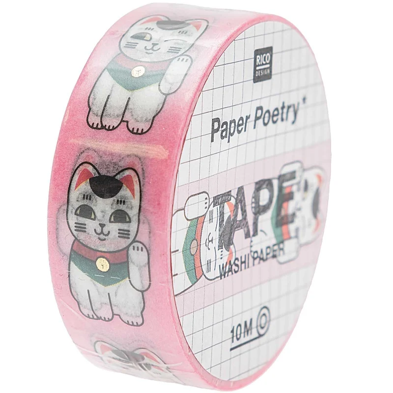 WASHI PAPER TAPE - WAVING CAT