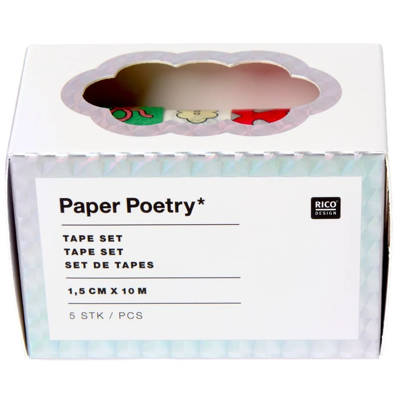 PAPER TAPE SET HAPPY BIRTHDAY - 5 PCS