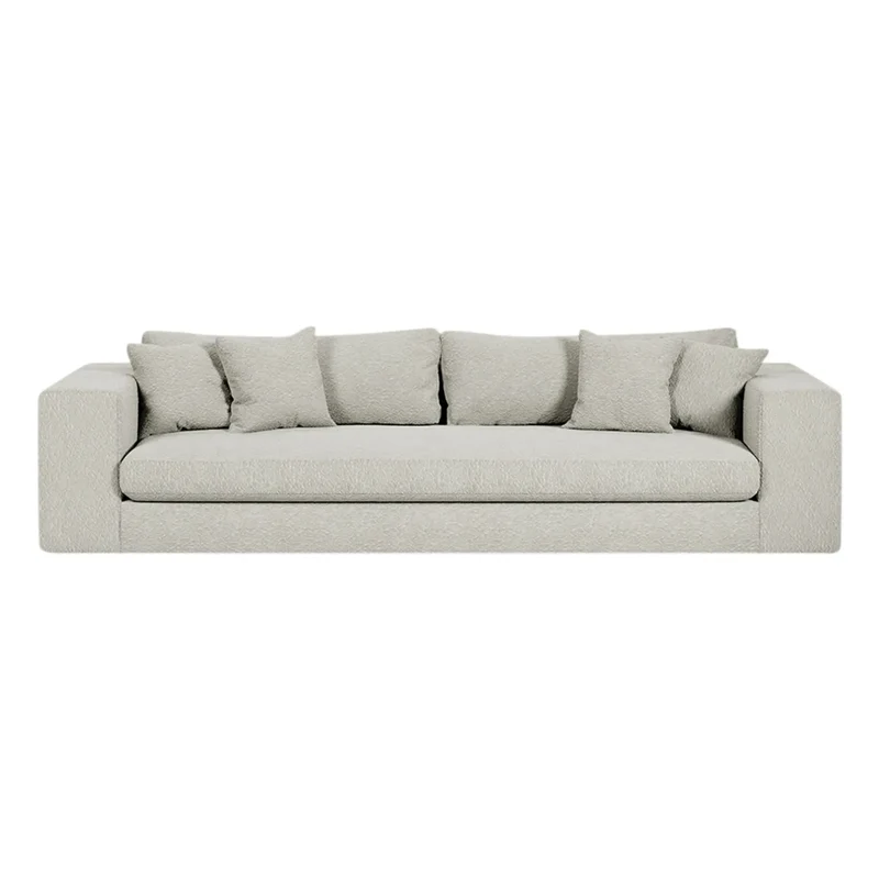 Panac Edition - Bellechasse 4 kişilik bouclette koltuk - 275 cm | Kırık Beyaz