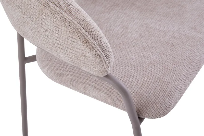Stuhl 2-er Set CURVE / Webstoffbezug in dunkelgrau, dunkelgrün oder taupe, Gestell in schwarz / Esszimmerstuhl / Küchenstuhl / Maße: B 60 x H 86 x T 58 cm