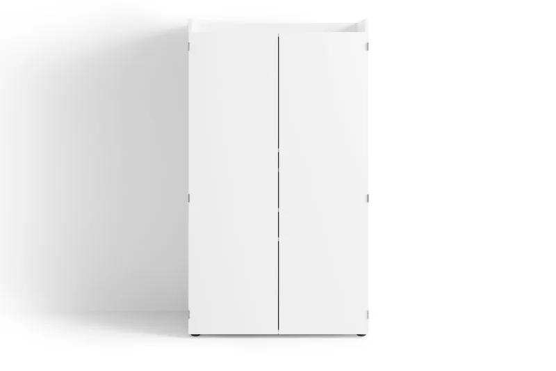 Sekretär JANNE / Sekretär matt weiß oder Artisan Eiche (Eiche-Optik) / Office-Schrank mit 2 Türen / platzsparend / Grifflos / B 80, H 141, T 40 cm