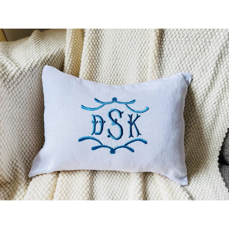 Monogrammed Pillow Cases for Sofa Monogram First Year Anniversary Gifts for Couples
