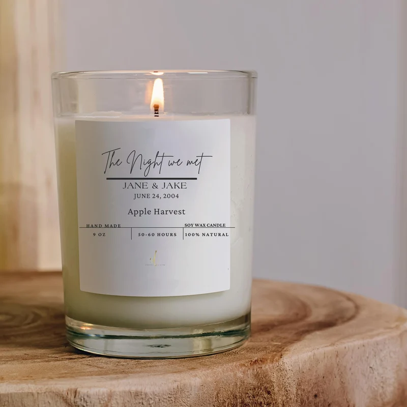 Personalized Scented Soy Candle Gifts, Perfect Gift for Candle Lovers, Hand Poured Scented Soy Candle, Minimalistic and Chic Home Fragrance