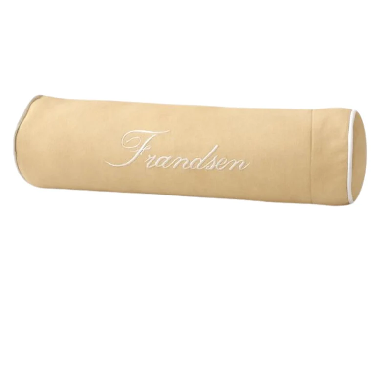 Personalized Monogram Bolster Pillow Cover, Sofa Decorative Pillow, Neckroll for Bedroom Decor