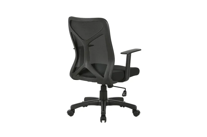 Chefsessel BONE / Kunststoff schwarz / Mesh schwarz, ziegelrot oder grau / Wippmechanik / Sicherheitsklemmschutz / Höhenverstellung / gebremste Sicherheitsdoppelrollen / B 61,5, H 91-98,5, T 51,5 cm