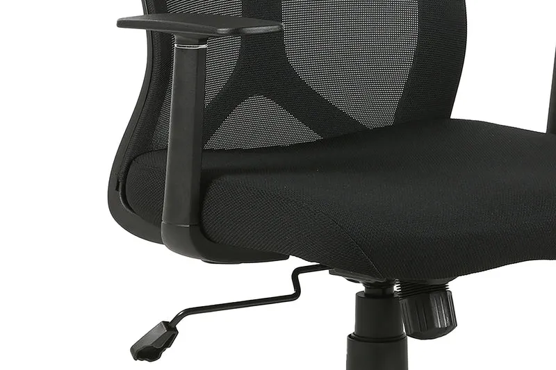 Chefsessel BONE / Kunststoff schwarz / Mesh schwarz, ziegelrot oder grau / Wippmechanik / Sicherheitsklemmschutz / Höhenverstellung / gebremste Sicherheitsdoppelrollen / B 61,5, H 91-98,5, T 51,5 cm