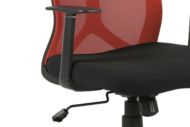 Chefsessel BONE / Kunststoff schwarz / Mesh schwarz, ziegelrot oder grau / Wippmechanik / Sicherheitsklemmschutz / Höhenverstellung / gebremste Sicherheitsdoppelrollen / B 61,5, H 91-98,5, T 51,5 cm