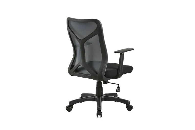 Chefsessel BONE / Kunststoff schwarz / Mesh schwarz, ziegelrot oder grau / Wippmechanik / Sicherheitsklemmschutz / Höhenverstellung / gebremste Sicherheitsdoppelrollen / B 61,5, H 91-98,5, T 51,5 cm