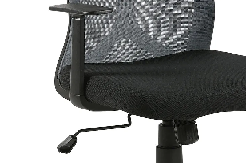 Chefsessel BONE / Kunststoff schwarz / Mesh schwarz, ziegelrot oder grau / Wippmechanik / Sicherheitsklemmschutz / Höhenverstellung / gebremste Sicherheitsdoppelrollen / B 61,5, H 91-98,5, T 51,5 cm