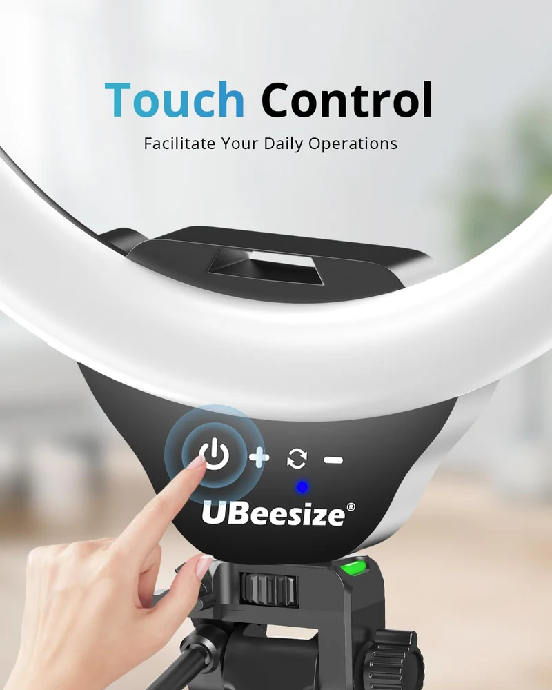 UBeesize 12'' Selfie Ring Light with 62’’ Tripod Stand for Video Recording