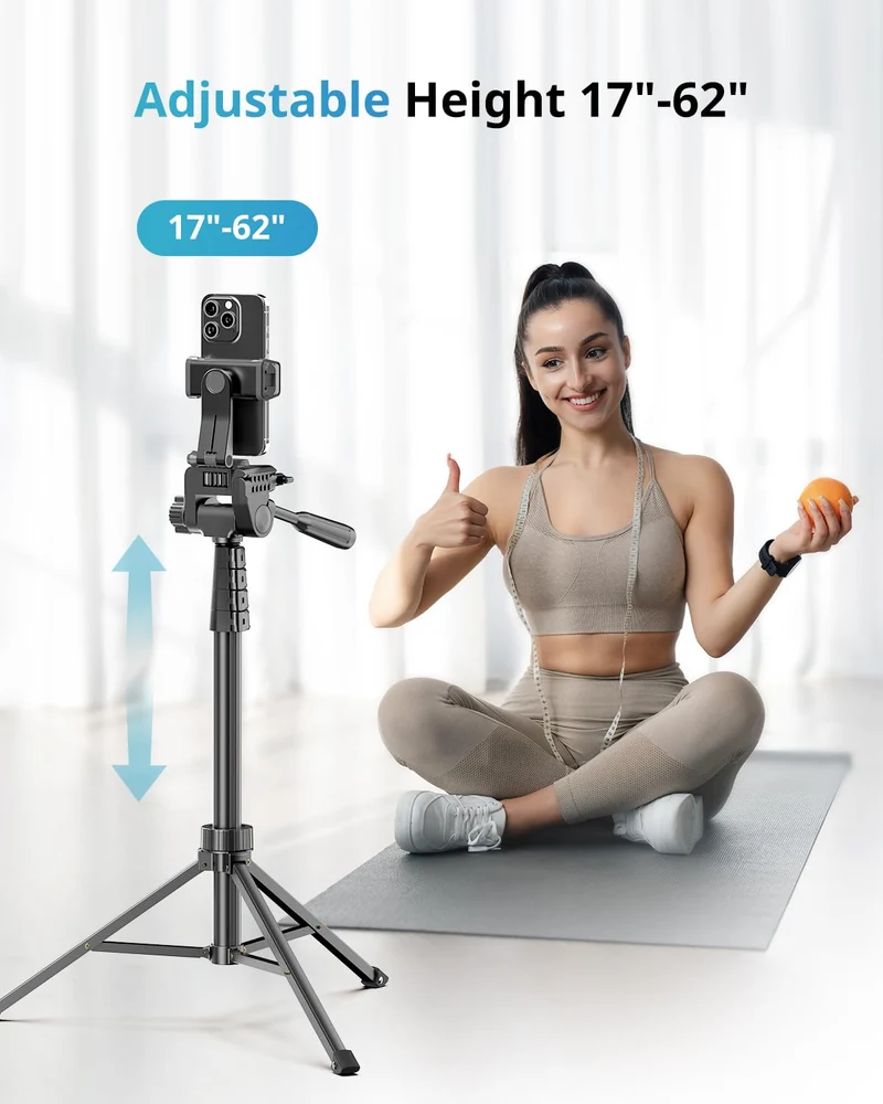 UBeesize 12'' Selfie Ring Light with 62’’ Tripod Stand for Video Recording