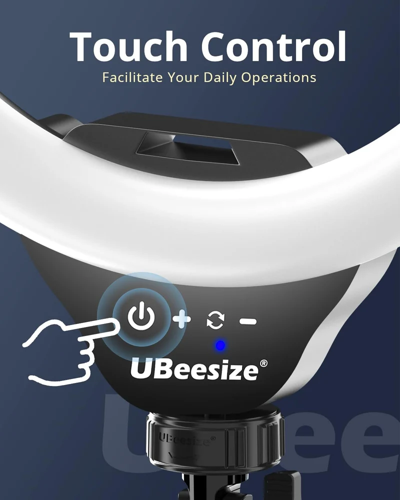 UBeesize 12'' Selfie Ring Light with 62’’ Tripod Stand for Video Recording