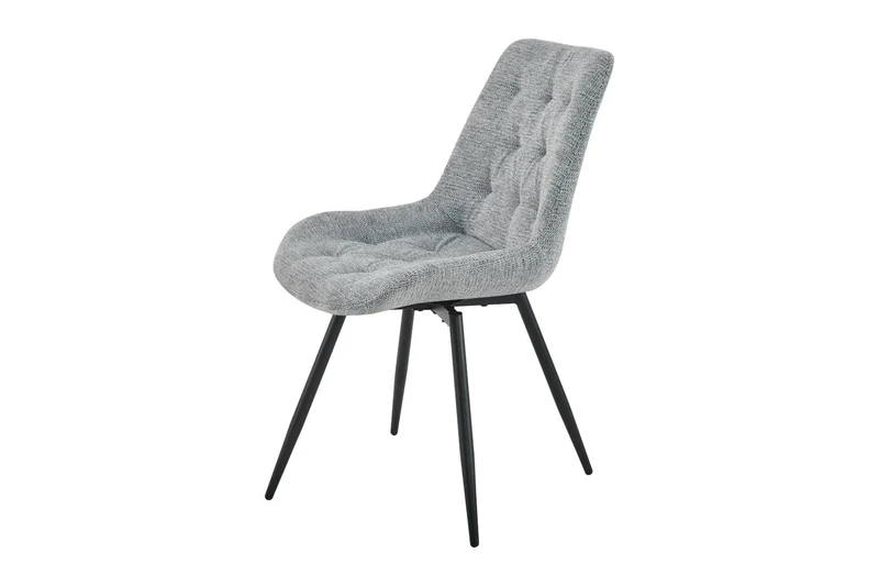Stuhl 2-er Set ARAGON / Bezug in grau oder taupe, Gestell in schwarz / 360° drehbar / wasserabweisend & Pet Friendly / Esszimmerstuhl / Polsterstuhl / B 47,5 x H 84,5 x T 62,5 cm