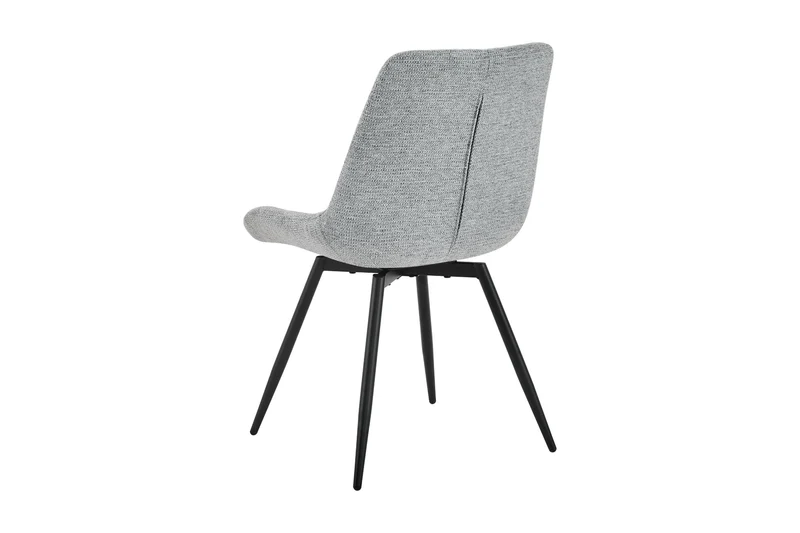 Stuhl 2-er Set ARAGON / Bezug in grau oder taupe, Gestell in schwarz / 360° drehbar / wasserabweisend & Pet Friendly / Esszimmerstuhl / Polsterstuhl / B 47,5 x H 84,5 x T 62,5 cm