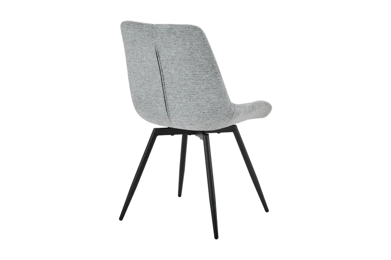 Stuhl 2-er Set ARAGON / Bezug in grau oder taupe, Gestell in schwarz / 360° drehbar / wasserabweisend & Pet Friendly / Esszimmerstuhl / Polsterstuhl / B 47,5 x H 84,5 x T 62,5 cm