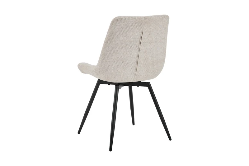 Stuhl 2-er Set ARAGON / Bezug in grau oder taupe, Gestell in schwarz / 360° drehbar / wasserabweisend & Pet Friendly / Esszimmerstuhl / Polsterstuhl / B 47,5 x H 84,5 x T 62,5 cm
