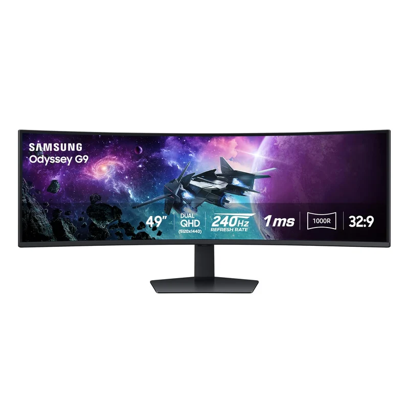 SAMSUNG 49” Odyssey G9 Series DQHD 1000R Curved Gaming Monitor