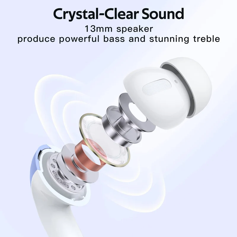 TAGRY Bluetooth Headphones True Wireless Earbuds 60H Playback