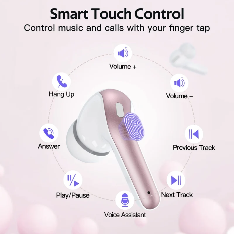 TAGRY Bluetooth Headphones True Wireless Earbuds 60H Playback