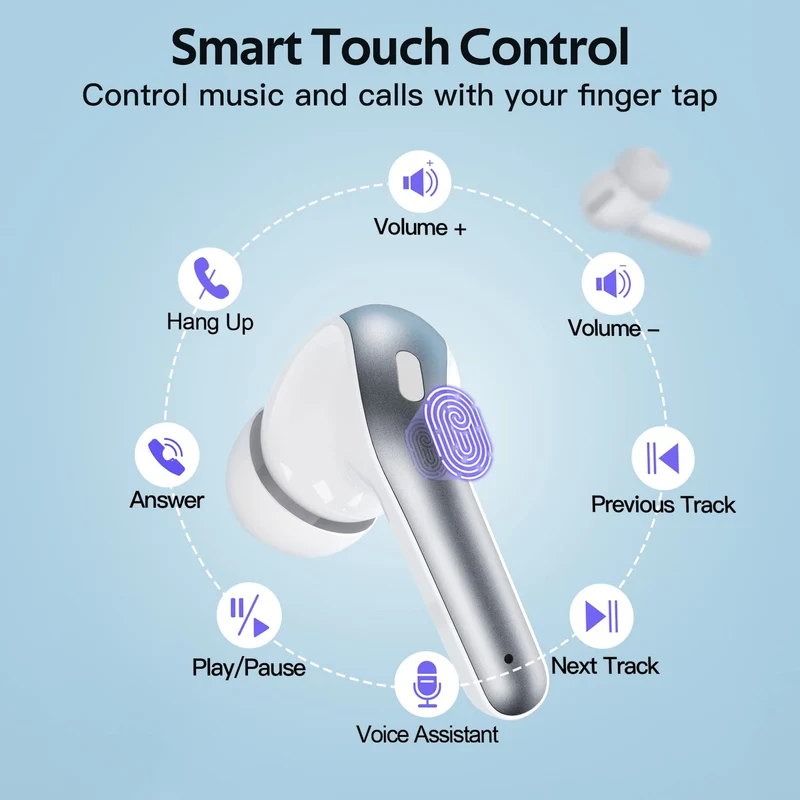 TAGRY Bluetooth Headphones True Wireless Earbuds 60H Playback