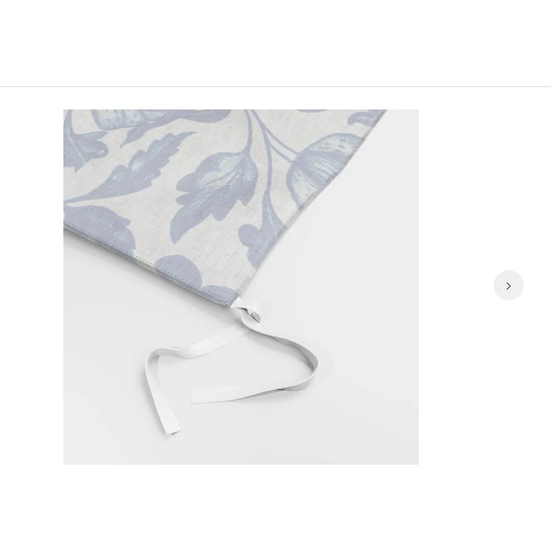Vintage White Blue Pattern Flowers Cotton Bedding Set Duvet Cover, Pillow Shams