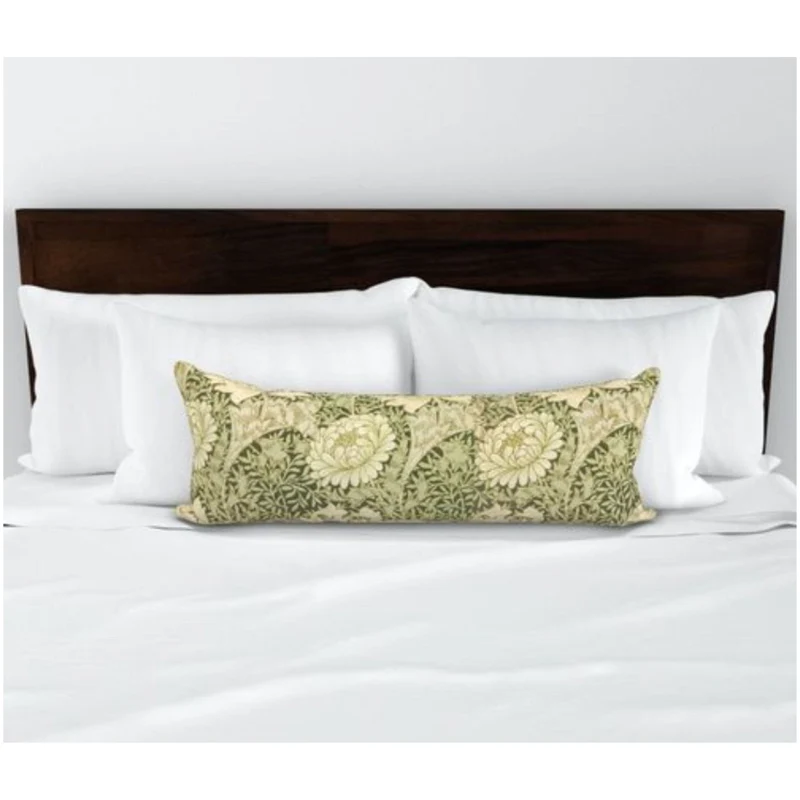 Vintage Inspired Green Lumbar Pillows, Modern Designer Pillow
