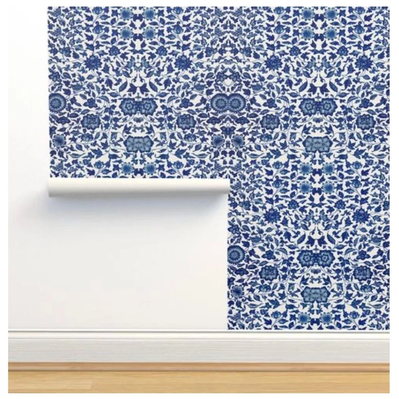 Floral Wallpaper, Peel and Stick Wallpaper, Removable Self Adhesive Wallpaper Roll