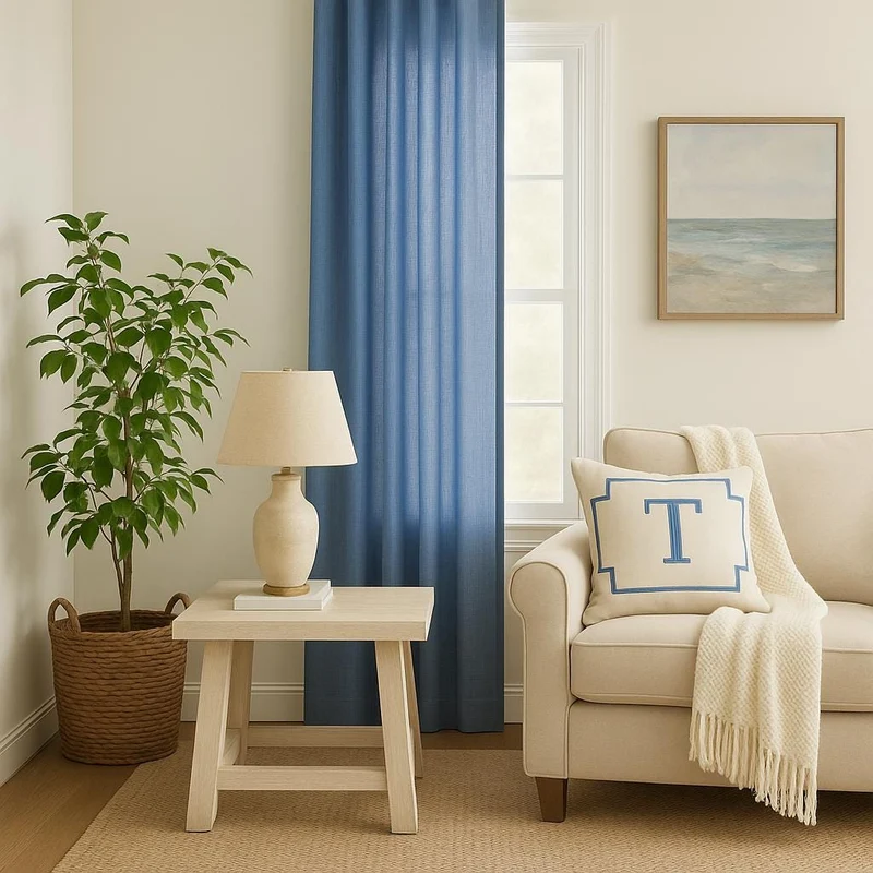 Blue Costal Drapes for Windows