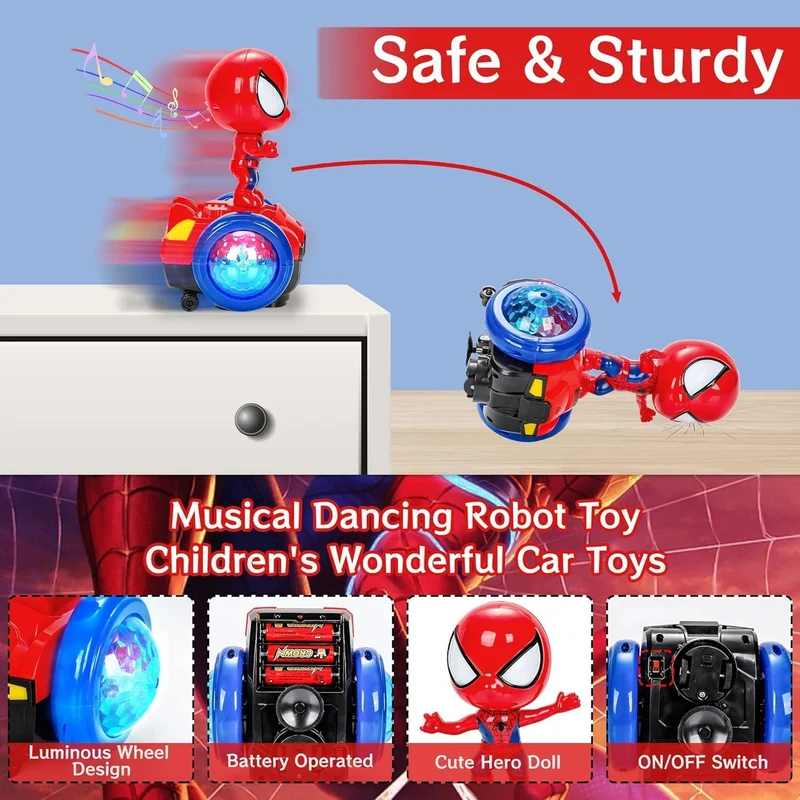 Dancing Spider Robot, 360°Rotating Interactive Electric Car