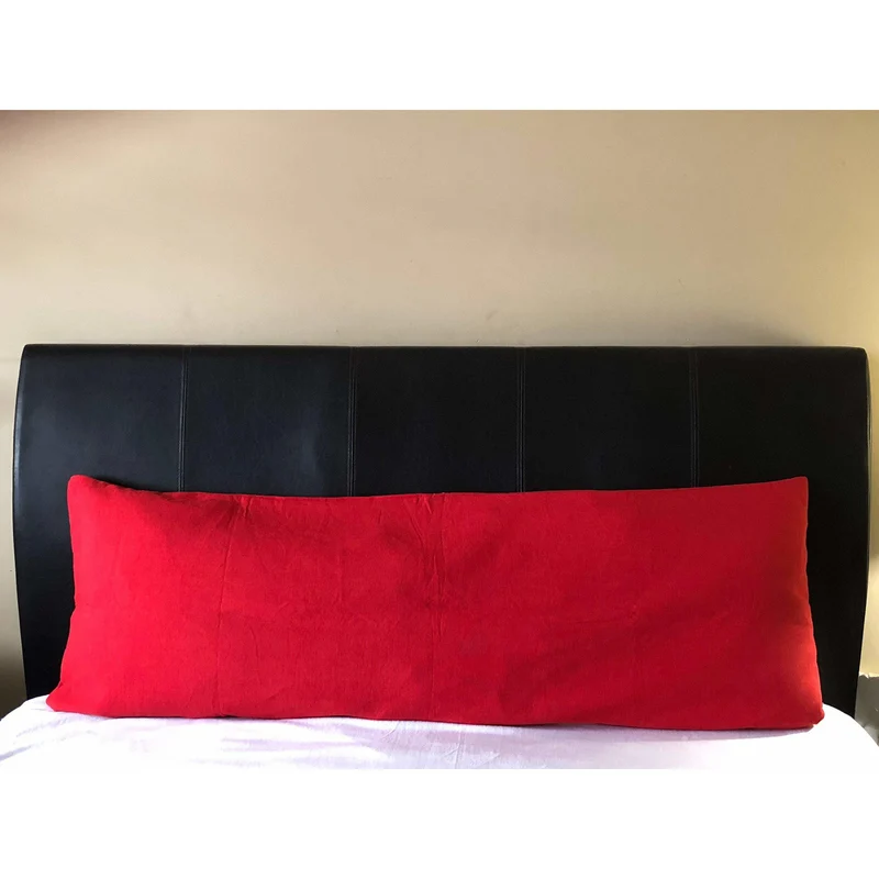 Red Long Body Pillow Cover 20 x 54