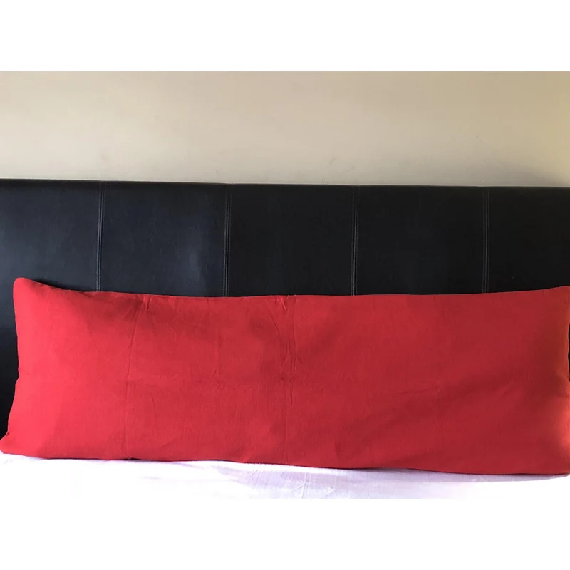 Red Long Body Pillow Cover 20 x 54