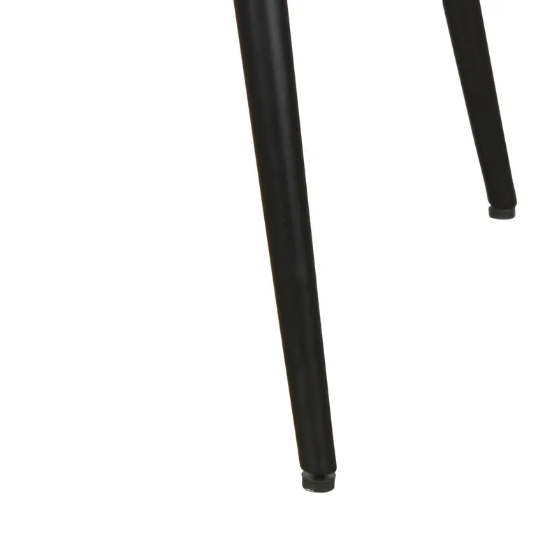 Couchtisch ROMY / moderner Couchtisch aus Akazienholz massiv und schwarzem Metallgestell / D 75, H 47,5 cm
