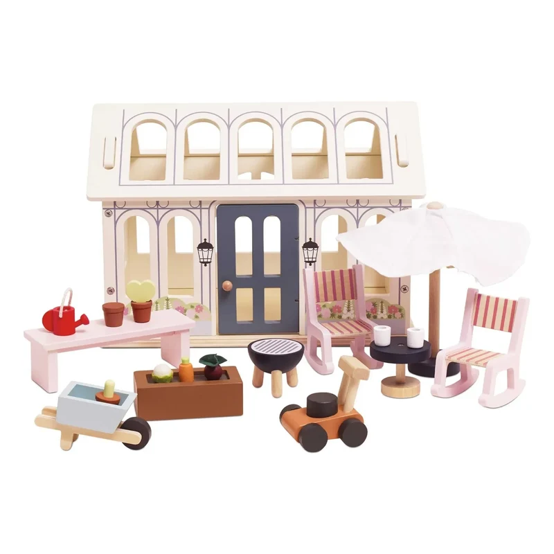 Le Toy Van - Bir bebek evi için veranda ve sebze bahçesi