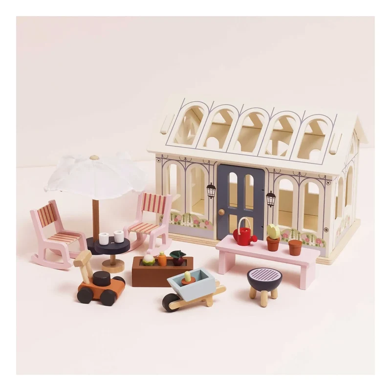 Le Toy Van - Bir bebek evi için veranda ve sebze bahçesi