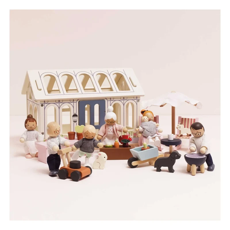 Le Toy Van - Bir bebek evi için veranda ve sebze bahçesi