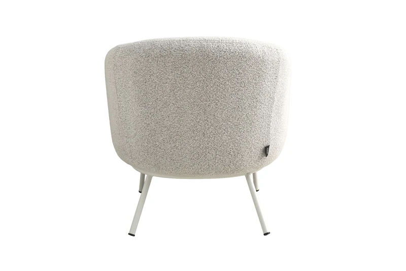 Sessel SELVIK 01, Bezug in Bouclé grau, Untergestell aus Metall schwarz oder Bezug in Bouclé greige, Untergestell aus Metall seidengrau