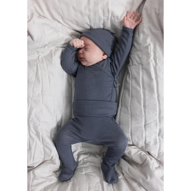 AIKO WOOL RIBBED KNIT BABY HAT