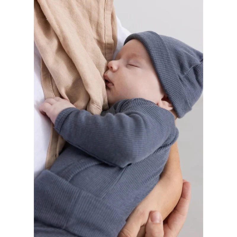 AIKO WOOL RIBBED KNIT BABY HAT