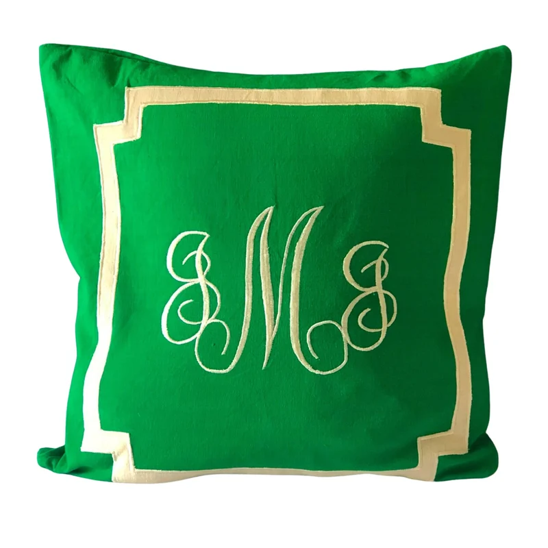 Personalized Monogrammed White Initial Throw Pillows, Monogram White Pillow case for Couch , Gift For Couples for Home Decor