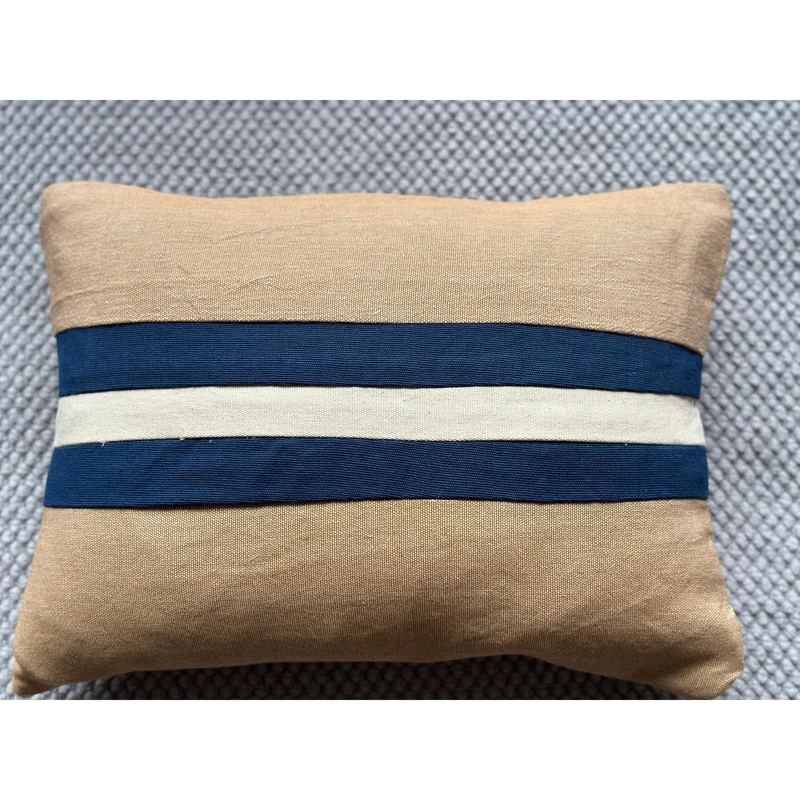 Stripe White Lumbar Throw Pillows, Modern Home Decor for Living Room