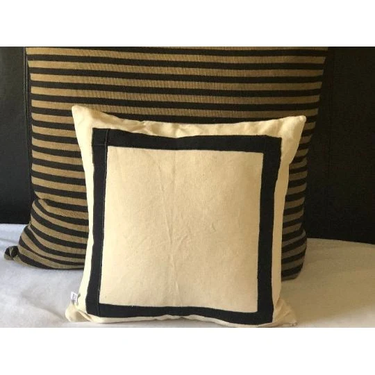 Red Trim Throw Pillows, Border Cushion Cover, Square White Border CoversSnazzy Living