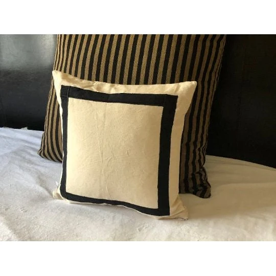 Red Trim Throw Pillows, Border Cushion Cover, Square White Border CoversSnazzy Living
